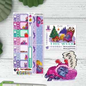 Sleeping Little Krampus Sticker Set | Hobonichi Weeks
