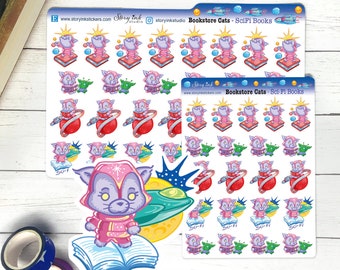 書店猫SFプランナーステッカー