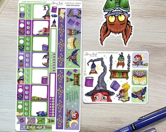 Wide Eye Witch Sticker Set | Hobonichi Weeks