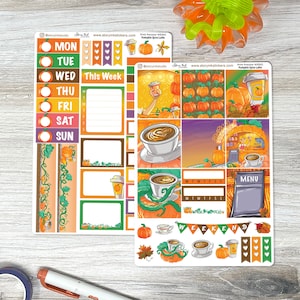 Pumpkin Spice Latte Sticker Set | Print Pression Weeks mini sticker kit