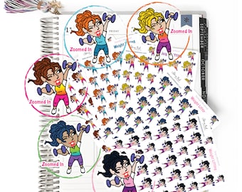Weight Lifting Planner Stickers: Workout Series