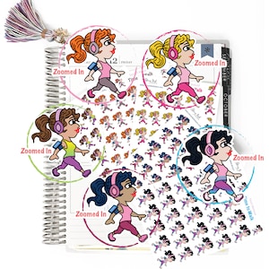 Time to Walk, Mini Planner Stickers Workout Series. Great for a variety of planners and journals of all sizes and calendars.