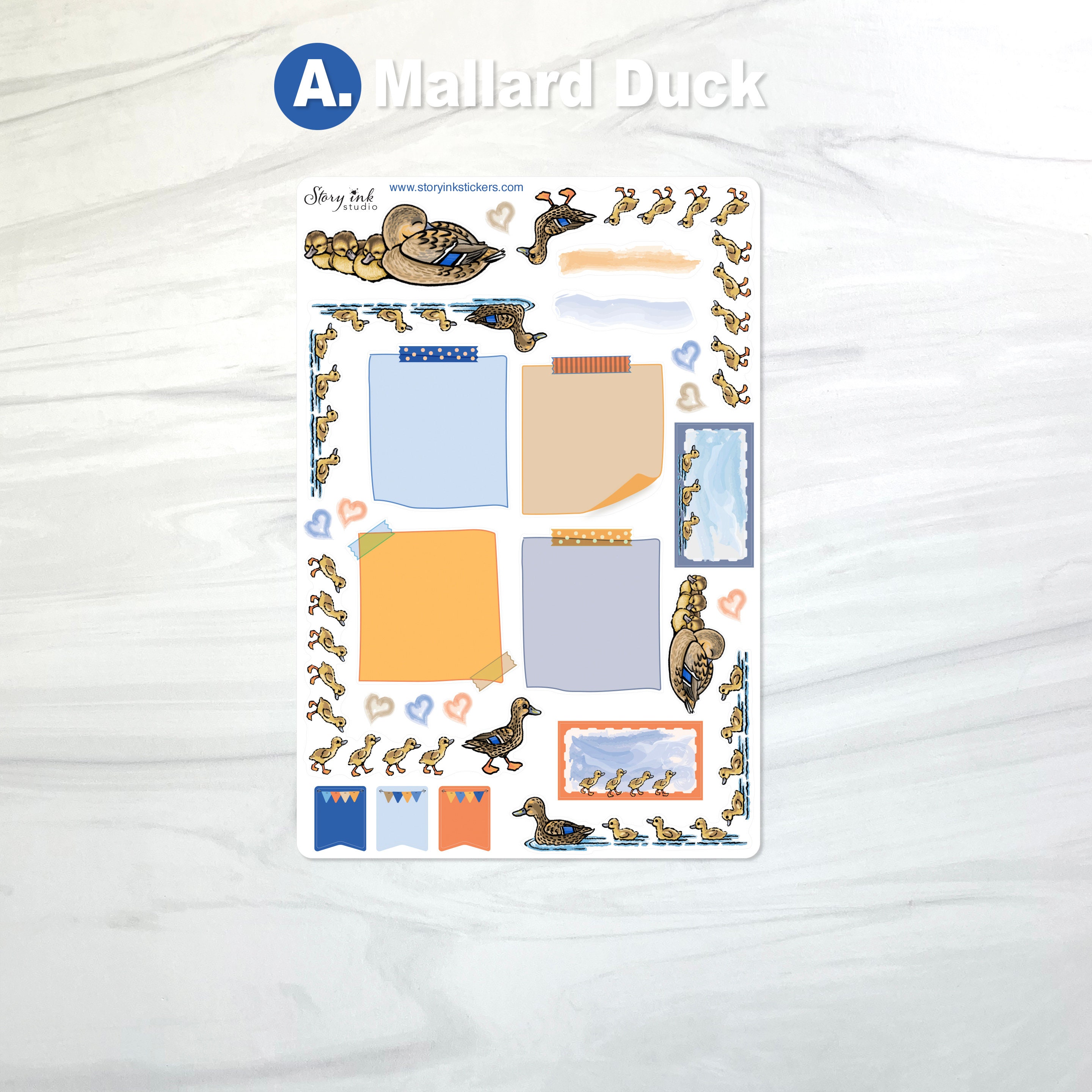 Duck Border Stickers | Spring Planner Stickers - Etsy