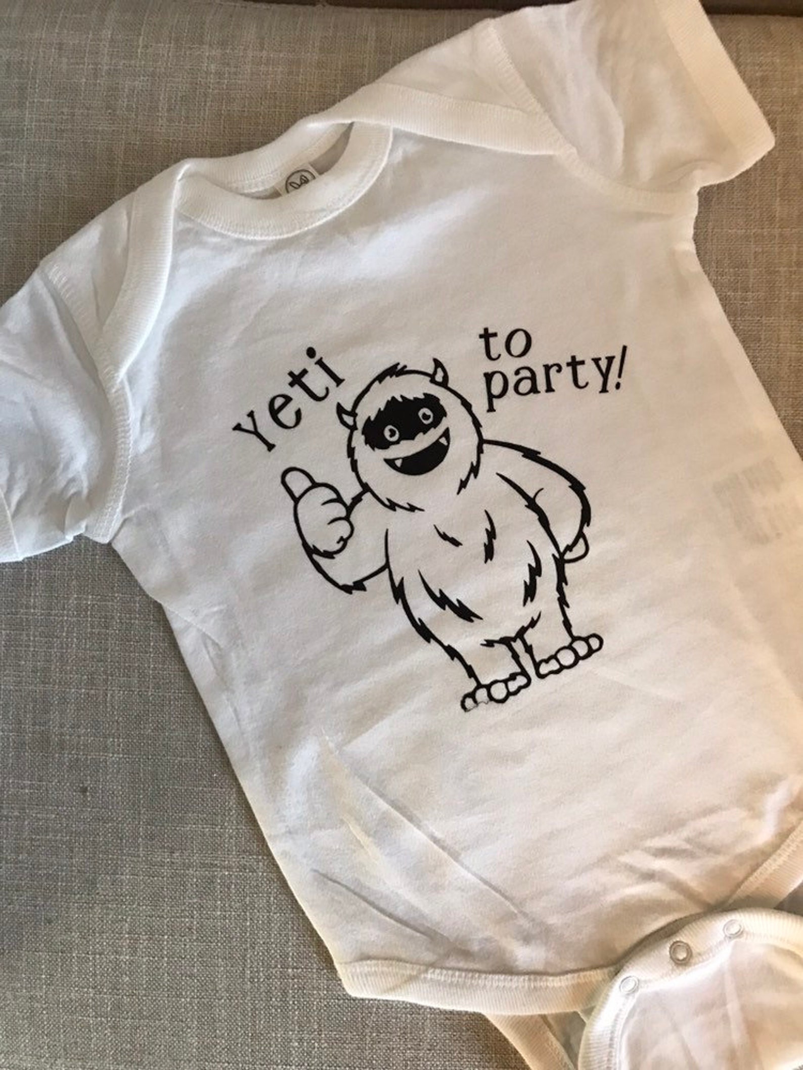 Yeti to Party Baby Onesie Etsy