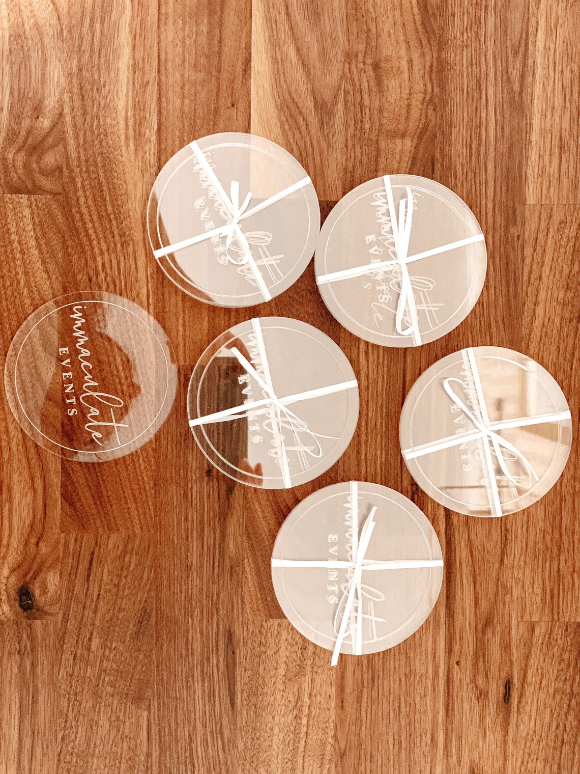 Company Logo Engraved Coasters Logo Engraving Company Etsy