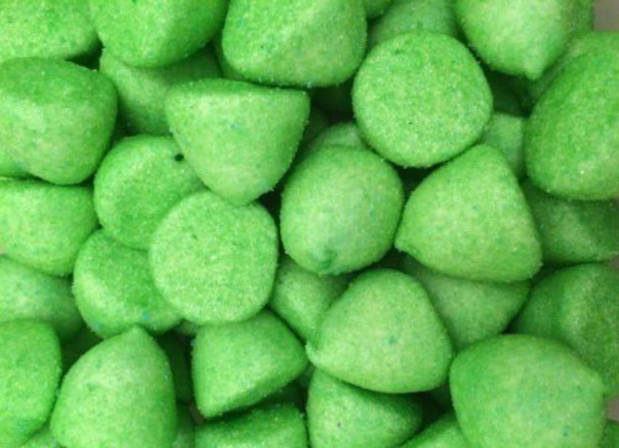 Green marshmallow sweets