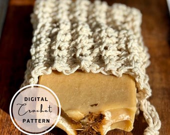 Rustic Soap Saver Crochet Pattern: Farmhouse Style Soap Pouch (PDF)