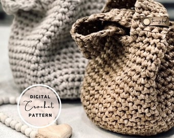 Lola Knot Bag Crochet Pattern: Japanese Knot Handle (PDF Download)