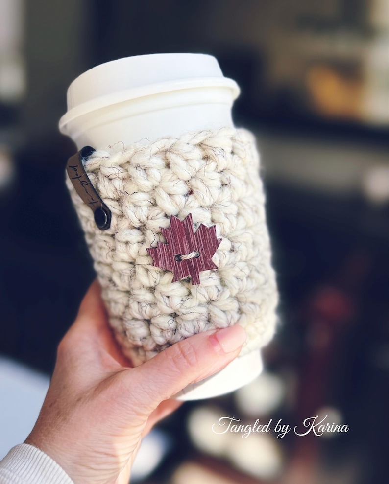 Pumpkin Spice Crochet Coffee Cozy Pattern (PDF Pattern) image 3