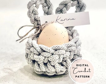 Crochet Easter Bunny Egg Cozy Pattern (PDF Digital Pattern)
