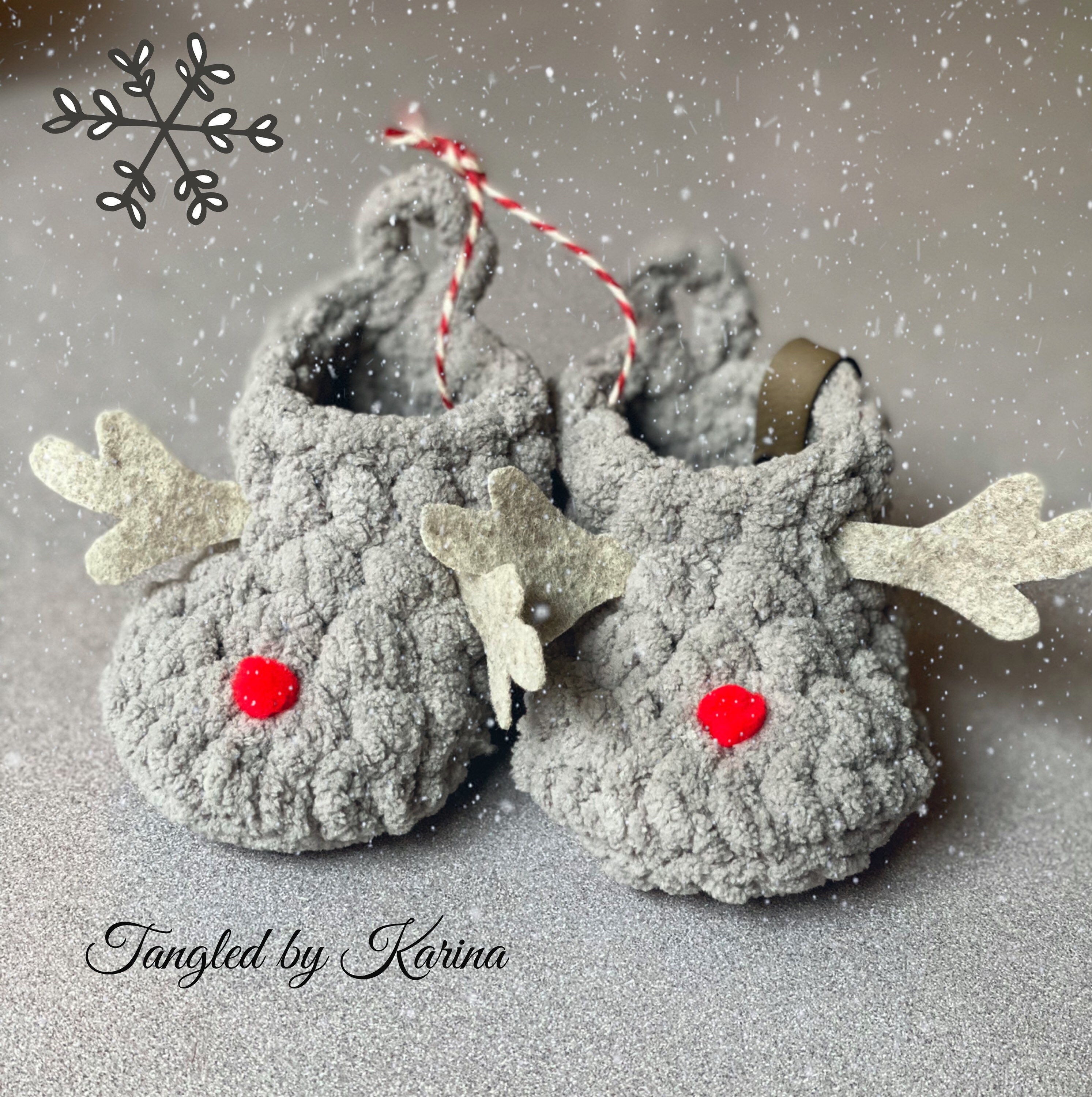 Baby reindeer booties sale