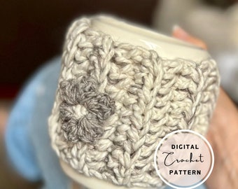 Crochet Mug Cozy Pattern: Rustic Farmhouse Style (PDF Pattern)