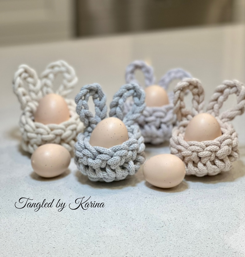 Crochet Egg Cozy Pattern Easter Bunny Egg Cozy Easter image 8