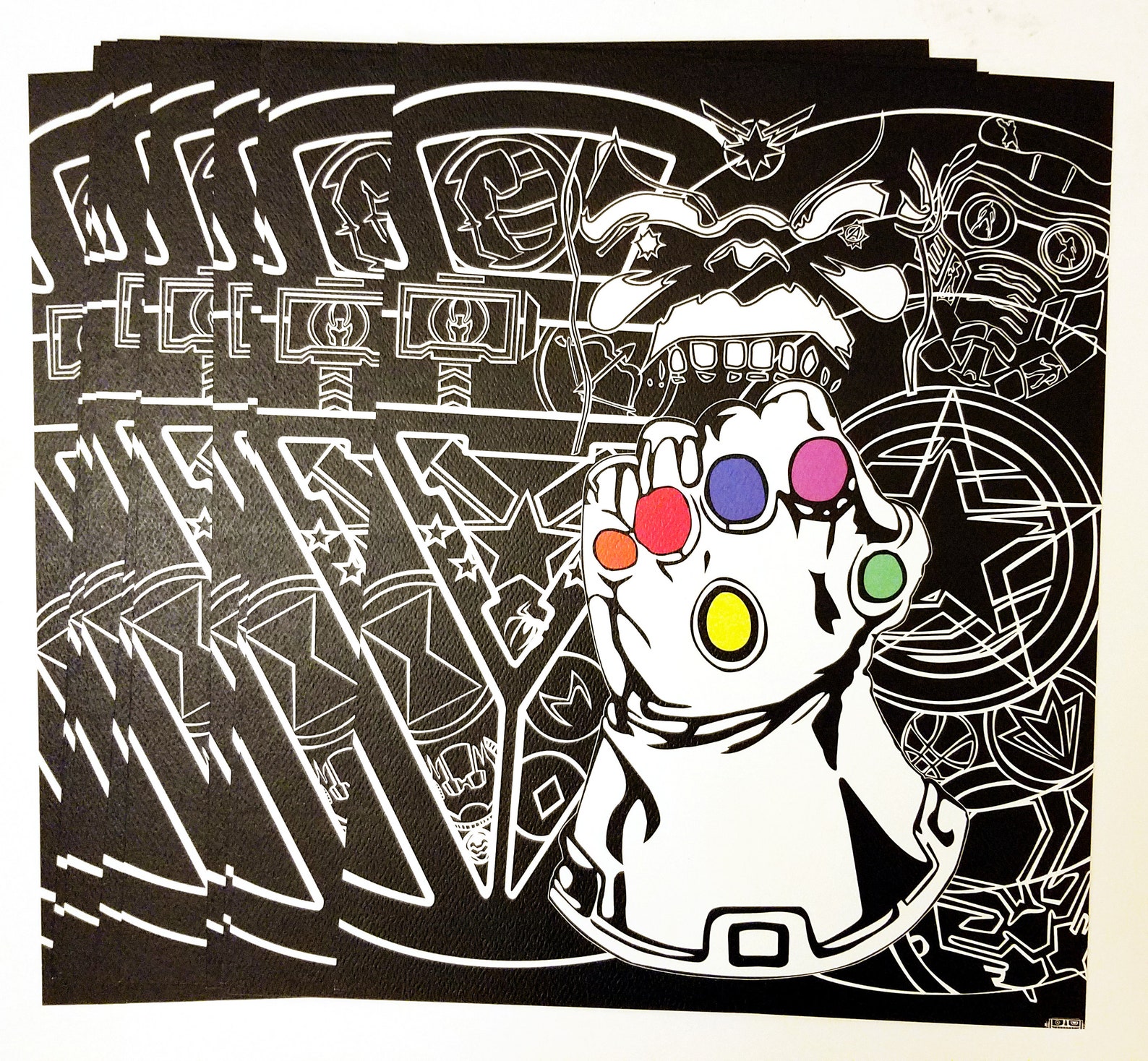 The Avengers Thanos Original Blacklight Print | Etsy