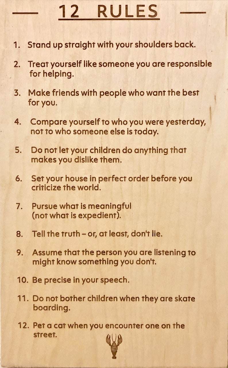 Jordan peterson 12 rules for life kloinsta