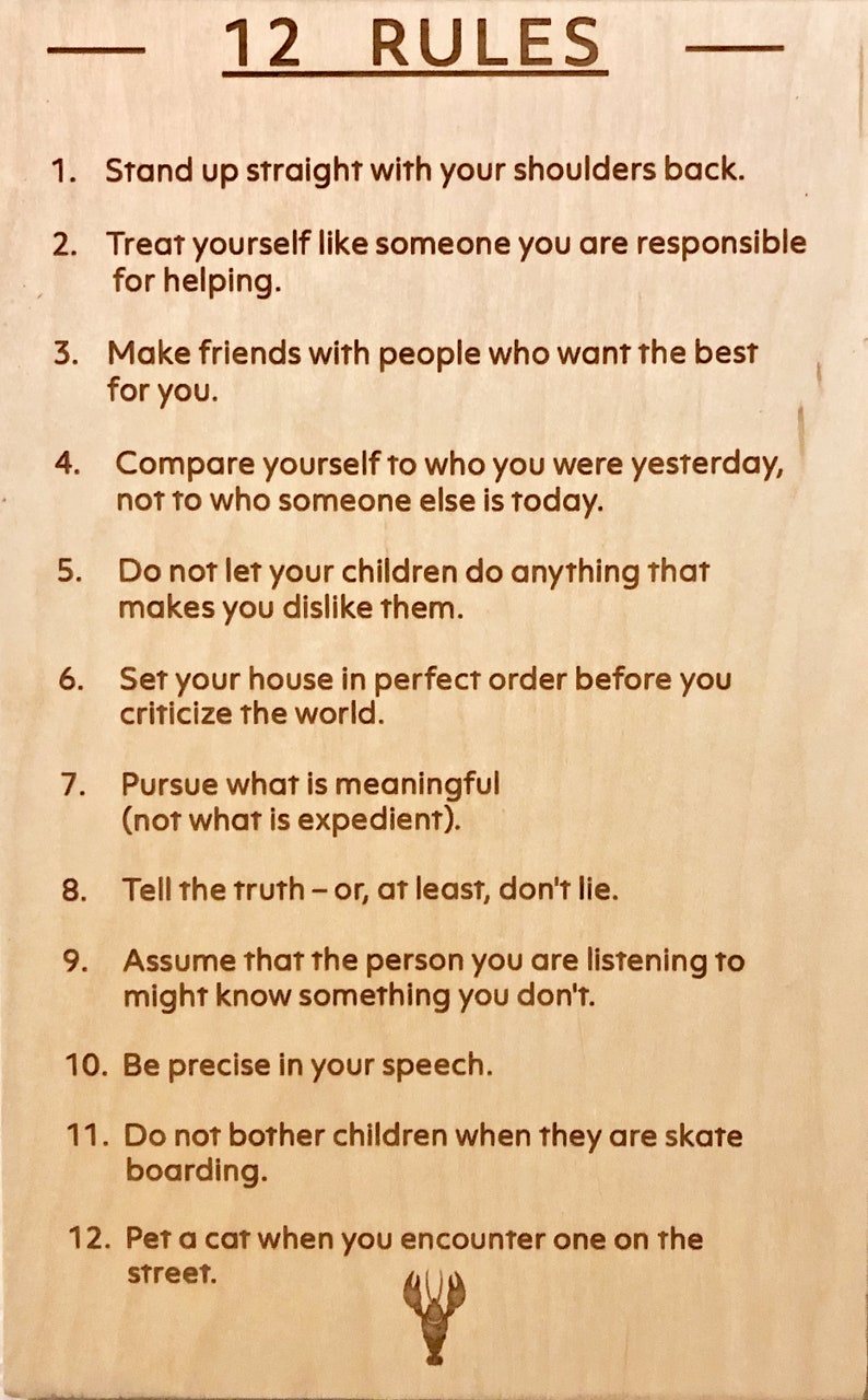 jordan peterson 12 rules for life