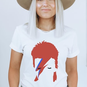David Bowie Silhouette Tee,David Bowie graphic tee,Ziggy shirt,Bowie shirt,Bowie lovers,Bowie fan shirt,Retro band tee,Unisex