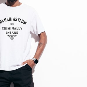 Arkham Asylum, for the criminally insane, comic book shirt, Unisex Softstyle T-Shirt