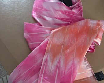 Pañuelo rosa original vintage de seda