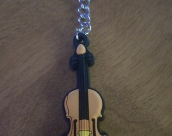 Llavero de goma para violín