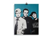 blink-182 Painting Print, Tom DeLonge, Mark Hoppus, Travis Barker, Band Poster