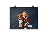 George Kittle 49ers Art Print: Modern NFL Football Portrait