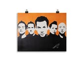 Simple Plan Painting Print, Y2K Pop Punk Band, Rock Music Wall Decor, Unframed Art