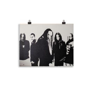 Korn Art Print, Nu Metal Band Poster, Jonathan Davis Portrait, Rock Music Fan Gift