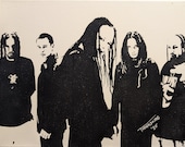 Korn Stencil Art Painting – 14x11 Acrylic on Canvas – TRL Collection