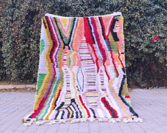 Custom Moroccan Rug, Fabulous Authentic Rug, Azilal rug, Abstract Multicolored Carpet, Handmade Moroccan Rug, Moroccan Rug