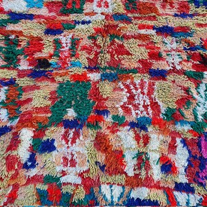 Vintage Rug 4 ft x 7.4 ft, Morrocan Rug, Beni Rugs, Moroccan Rugs, Rugs, Berber Rug, Moroccan Rug, Wool Rug, Wool Berber Rugs 4x7 image 2