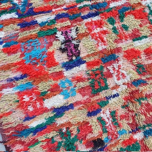 Vintage Rug 4 ft x 7.4 ft, Morrocan Rug, Beni Rugs, Moroccan Rugs, Rugs, Berber Rug, Moroccan Rug, Wool Rug, Wool Berber Rugs 4x7 image 3