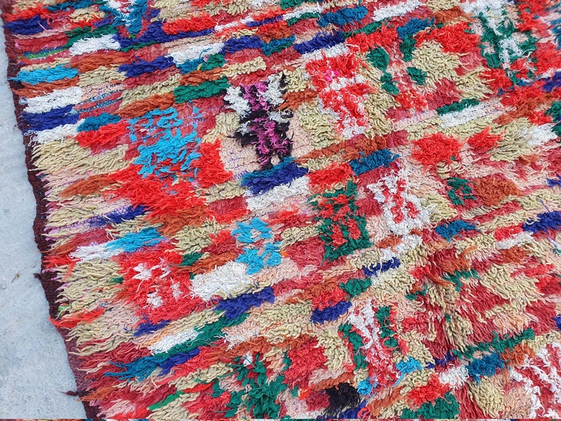 Vintage Rug 4 ft x 7.4 ft, Morrocan Rug, Beni Rugs, Moroccan Rugs, Rugs, Berber Rug, Moroccan Rug, Wool Rug, Wool Berber Rugs 4x7 image 3