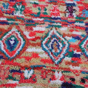 Vintage Rug 4 ft x 7.4 ft, Morrocan Rug, Beni Rugs, Moroccan Rugs, Rugs, Berber Rug, Moroccan Rug, Wool Rug, Wool Berber Rugs 4x7 image 7