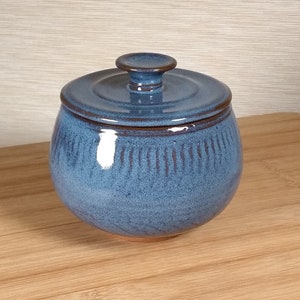 Jar with Lid , Ceramic Handmade Stoneware Pottery