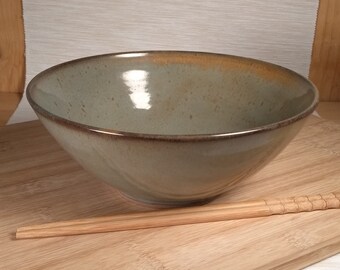 Bowl 8 inch ( 35 oz, 1035 ml ), Ceramic Handmade Stoneware Pottery #23055