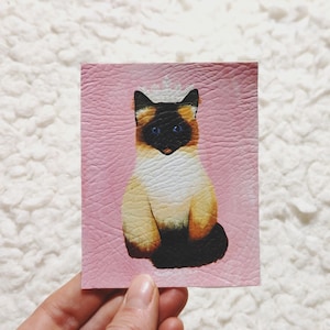 Princess Cat Iron On Patch | Siamese Cat Patches for Jackets | DIY | Sew on
