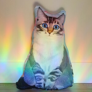 Cat Shaped Handmade Pillow | Decorative Pillow | Kitty Pillow | Animal Couch Pillow | Cushion | Pillow | Cat Gift