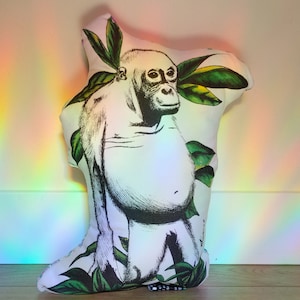 Monkey Shaped Handmade Pillow | Decorative Pillow | Monkey | Monkey Pillow | Animal Couch Pillow | Cushion | Pillow | Monkey Gift