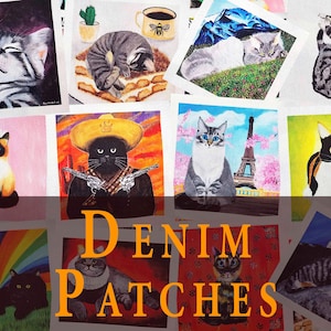 CAT Denim Sew-on Patches