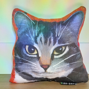 Cat Shaped Handmade Pillow | Decorative Pillow | Kitty Pillow | Animal Couch Pillow | Cushion | Pillow | Cat Gift