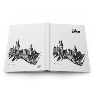 Personalized Wizard Journal Notebook Magic Castle Office Gifts Hardcover Notebook Journal Gift for Co Workers image 4