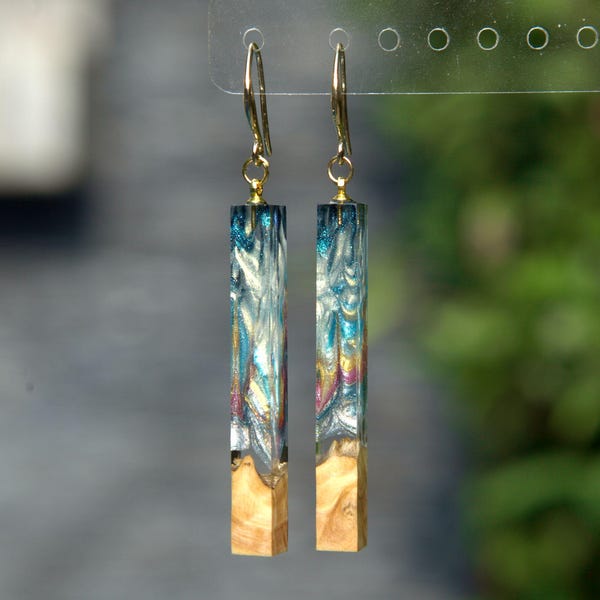 Reclaimed Wood Earrings (E18) main image 1