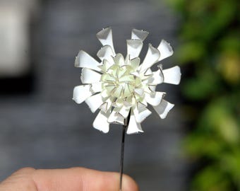 Kunstbloem reversspeld voor mannen | Moderne kunst hars sieraden handgemaakt