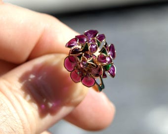Dainty Orchid Ring | Adjustable Handmade Jewelry | Resin Flower Art Gift for Her