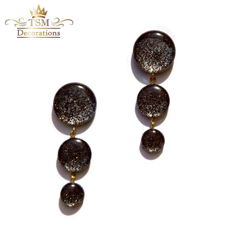 Statement Resin Earrings Stud Epoxy Earrings Handmade Epoxy Etsy