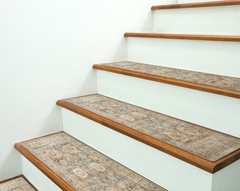 Non Slip Stair Tread Rugs, Stair Carpet Rug, Soft Surface Step Rug, Landing Rug and Variety of Colors Available, Pet and Kids Friendly ST398