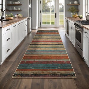 Rutschfester Küchenteppich, Läufer, Waschküchenteppich, Flurteppich, Eingangsbereichteppich, kurzflorig, maschinenwaschbar, haustier- und kindersicher, Sonderanfertigungen möglich KR062