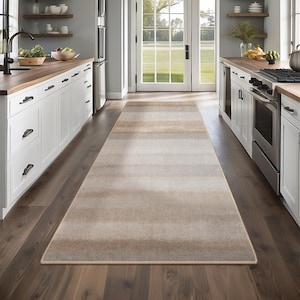 Non-Slip Kitchen Rug, Runner Rug, Laundry Mat, Hallway, Entryway, Low Pile Machine Washable, Pet & Kids Safe, Custom Size Available KR217