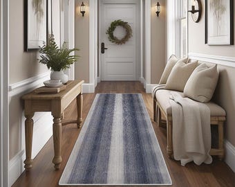 Non-Slip Runner Rugs, Soft Pile, Machine Washable, Pet and Kid Safe, Custom Size Available ST445